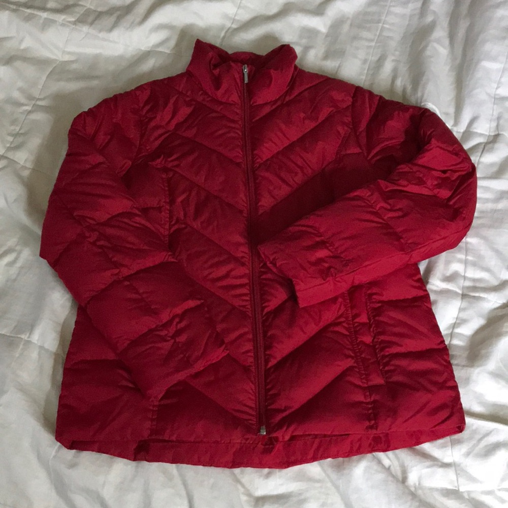 ❤️ LANDS’ END RED DOWN FILLED JACKET